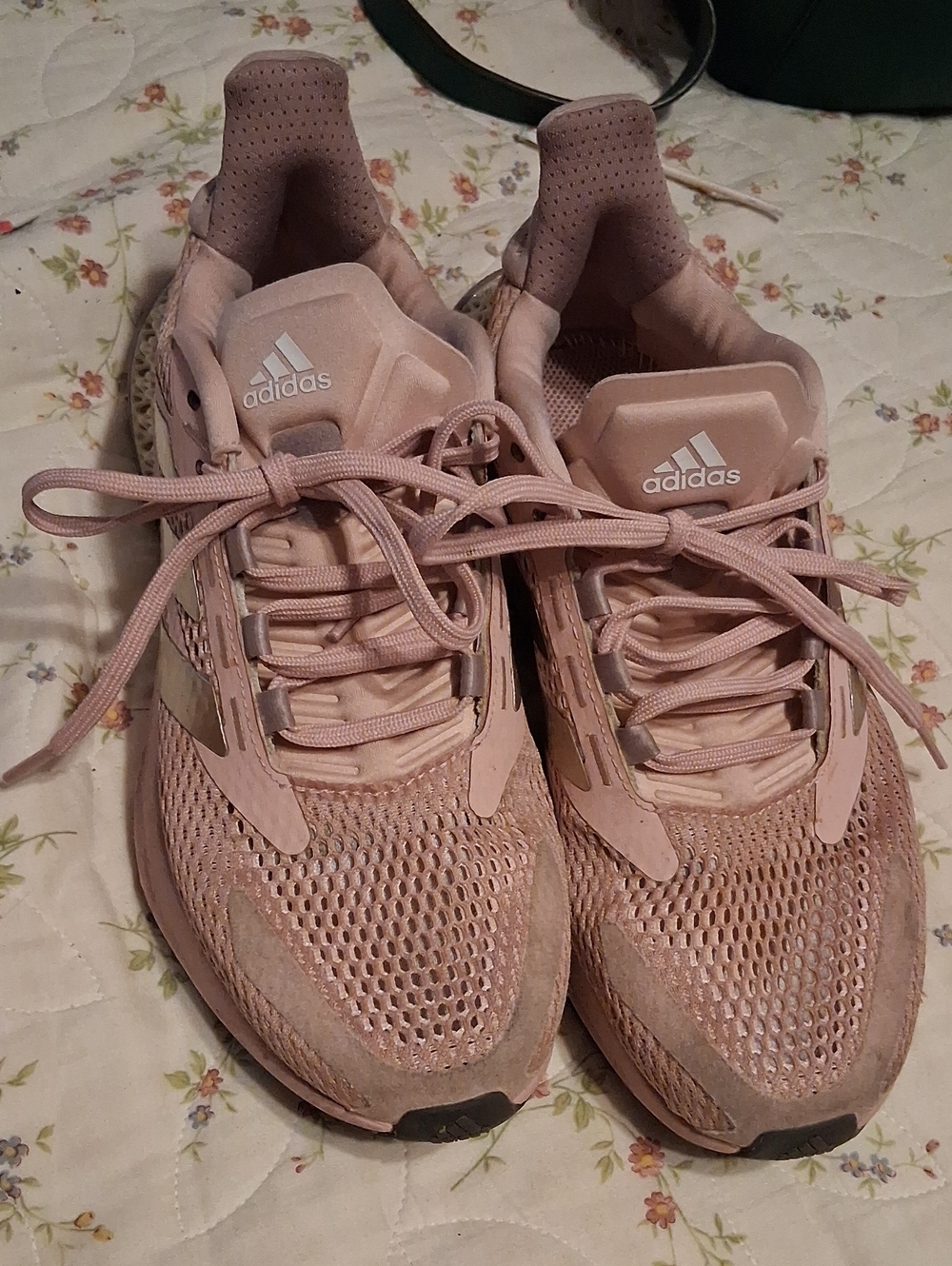 adidas Women’s Pink Mesh Athletic Sneakers